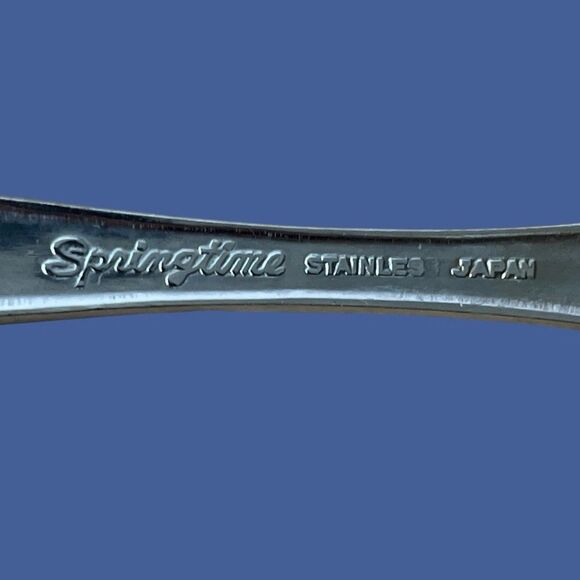 Springtime Stainless Steel Gravy Ladle Floral Vintage Sauce Spoon 60s Bloomcore - Picture 4 of 4